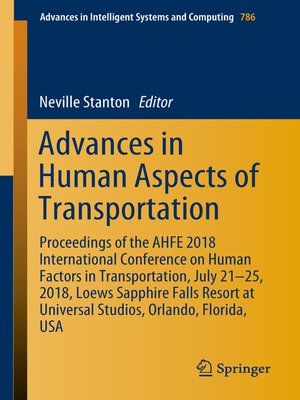 cover image of Advances in Human Aspects of Transportation